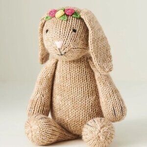 NWT Anthropologie Melange Collection Bunny with Flowers ~ New! Easter